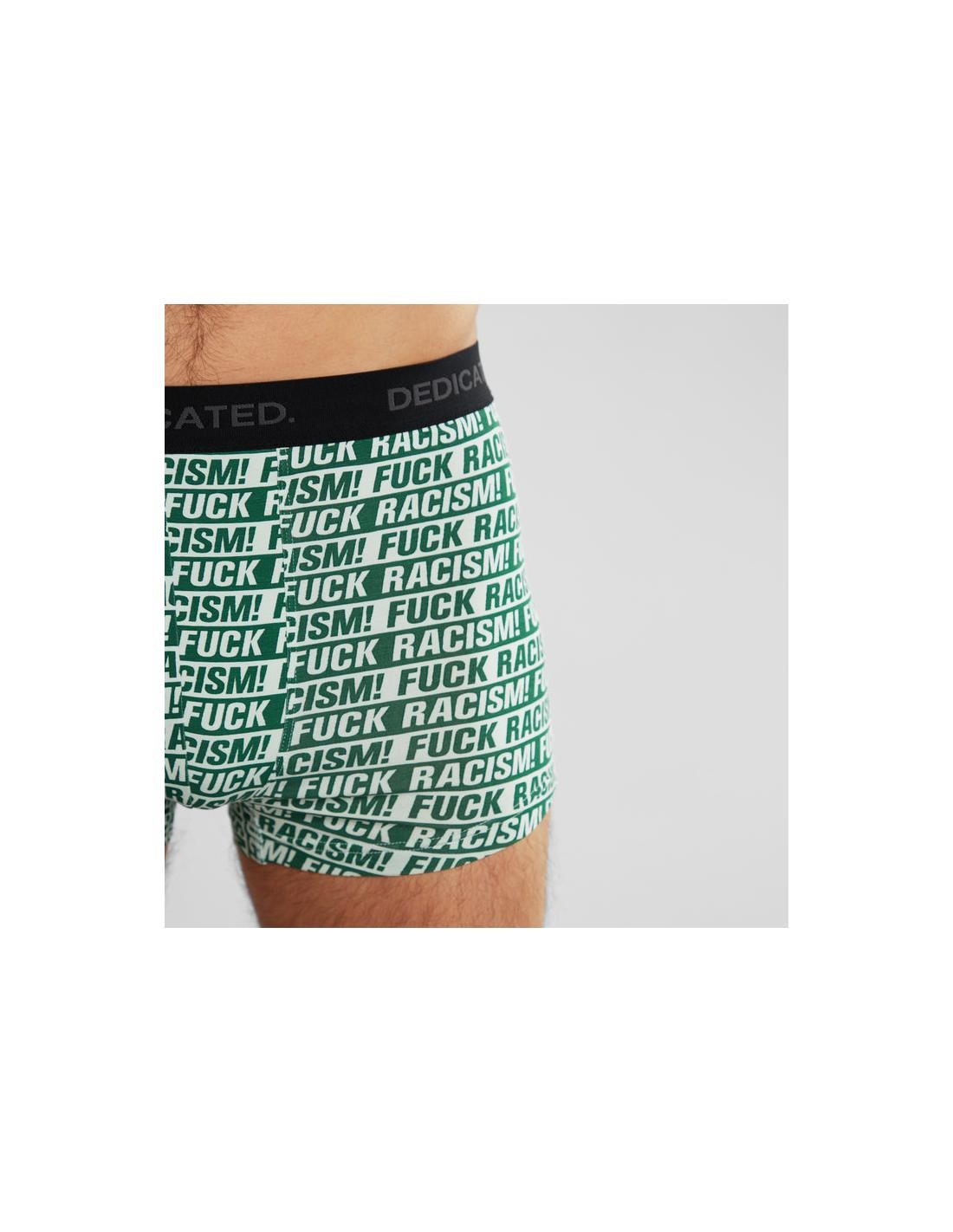 Boxer Dedicated Kalix Fuck Racism Fores Green