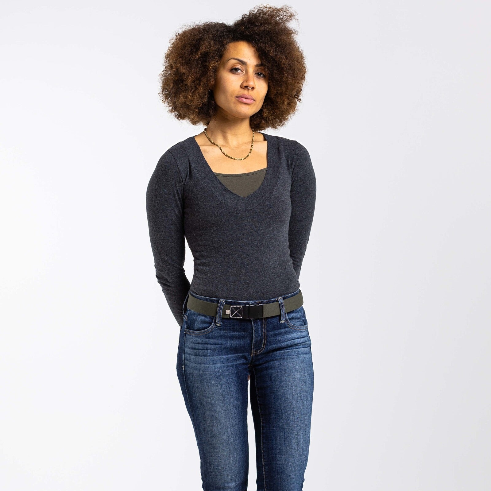 Cinturón Arcade Ridge Slim Ivy Green/Oat