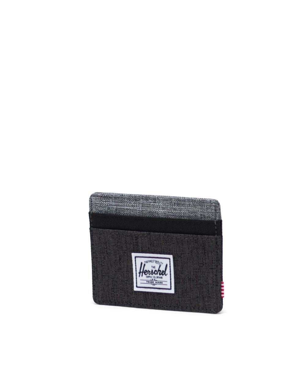 Tarjetero Herschel Charlie Black Crosshatch/Black/Raven Crosshatch