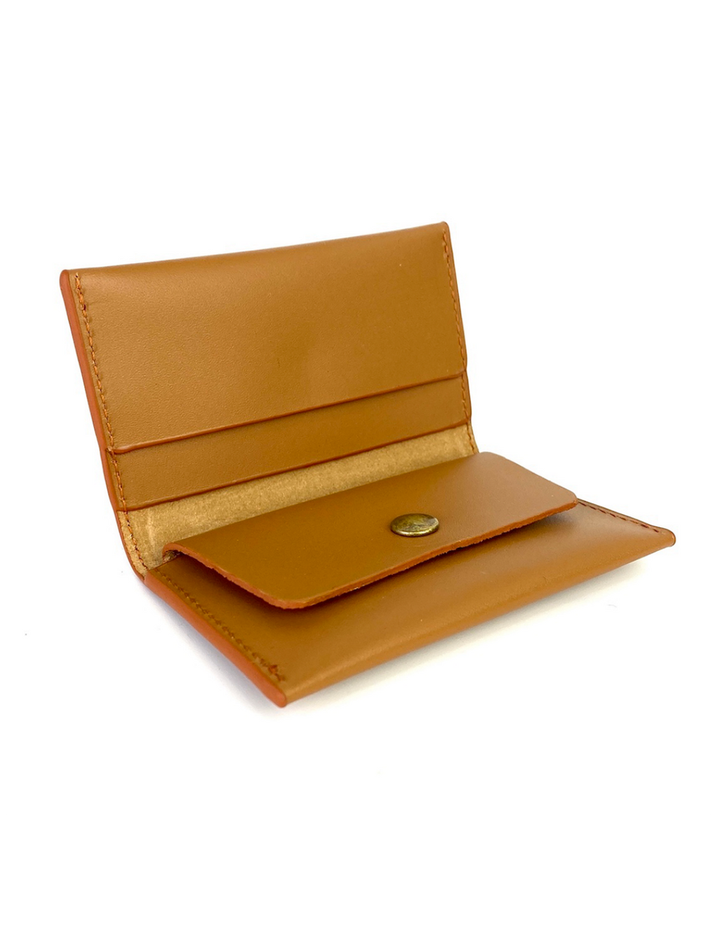 Tarjetero con monedero Daniel Chong marrón