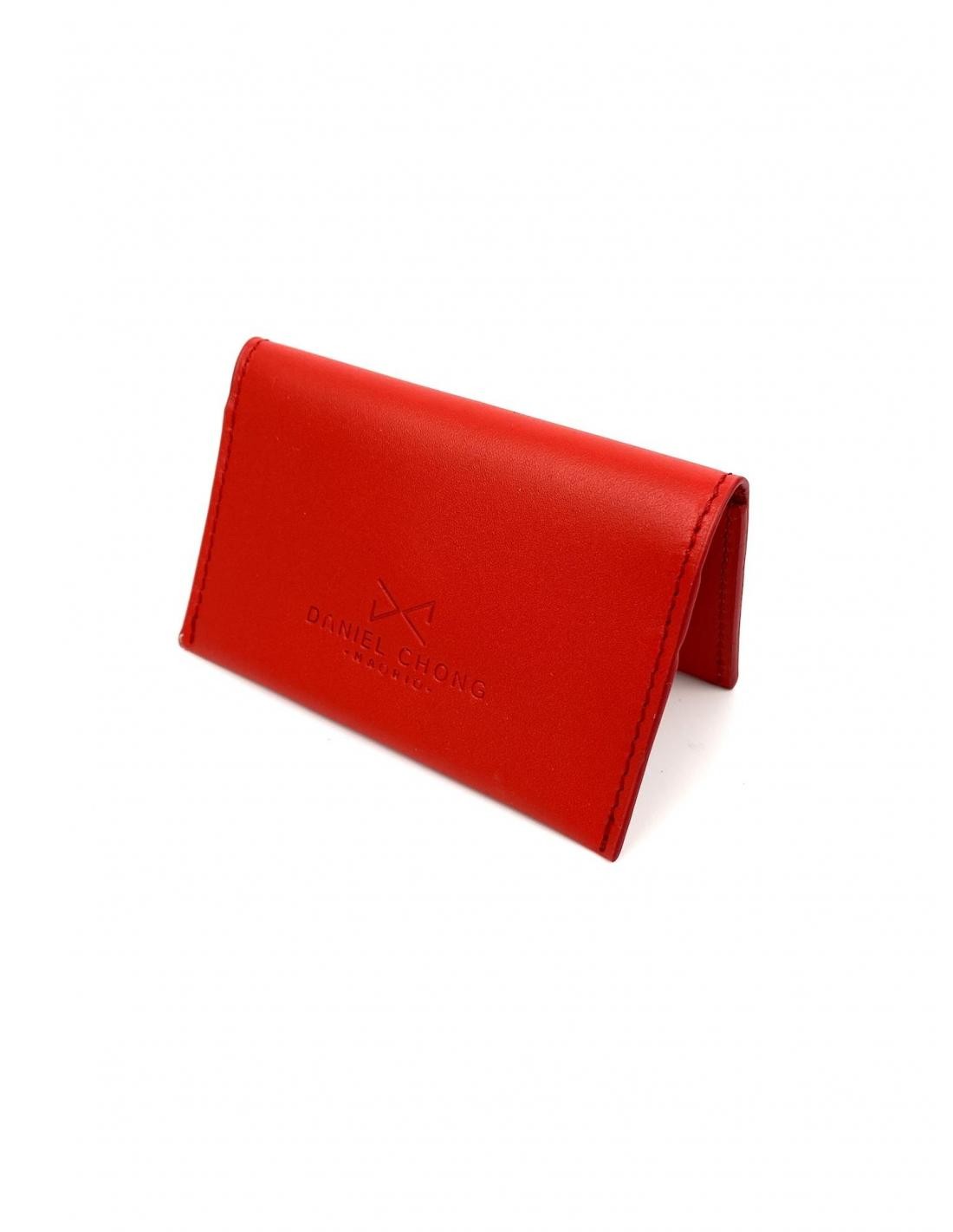 Tarjetero con monedero Daniel Chong Rojo
