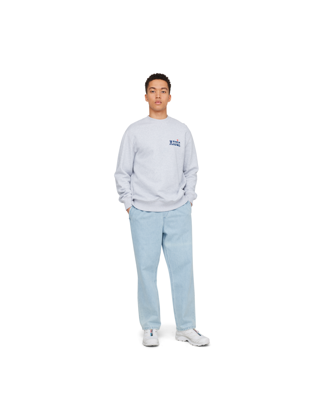 Sudadera Makia Heartache gris claro