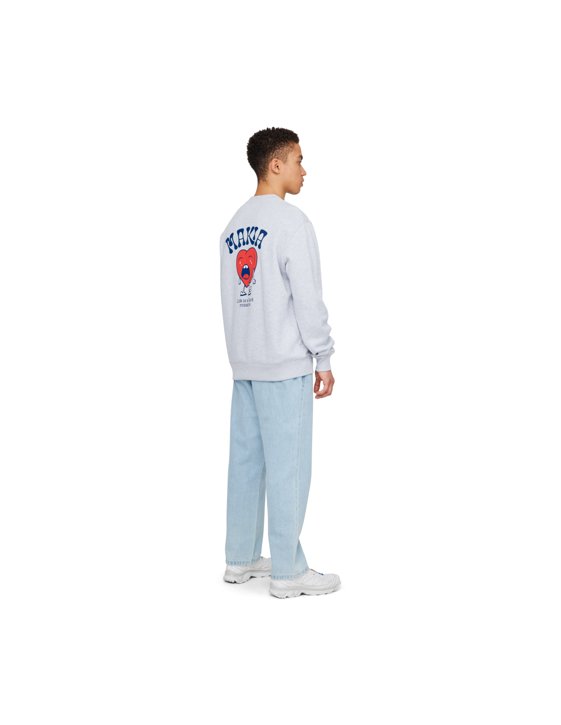 Sudadera Makia Heartache gris claro