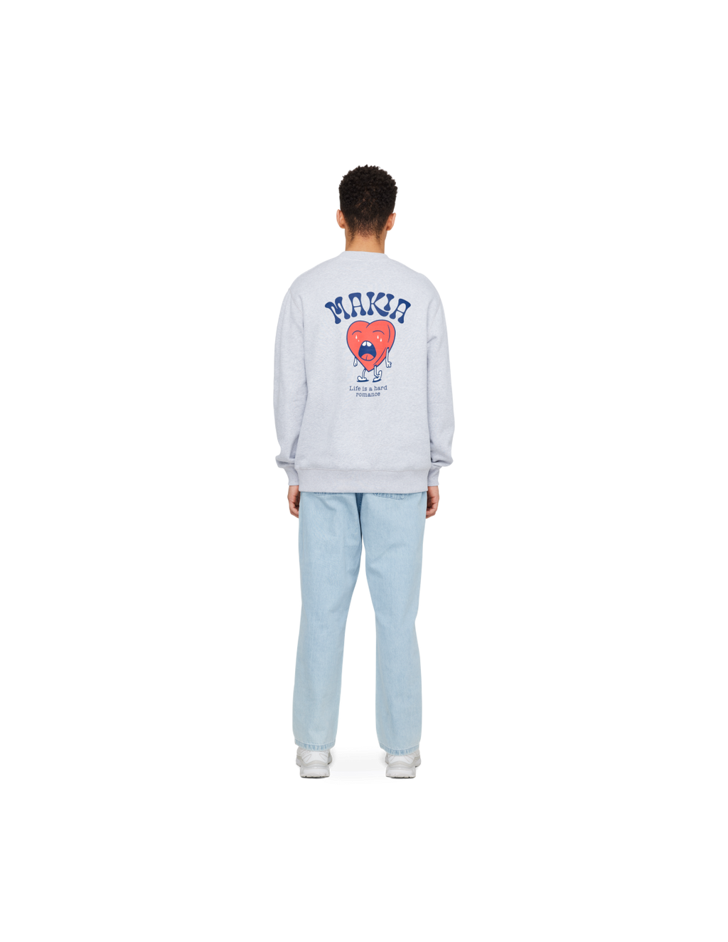 Sudadera Makia Heartache gris claro