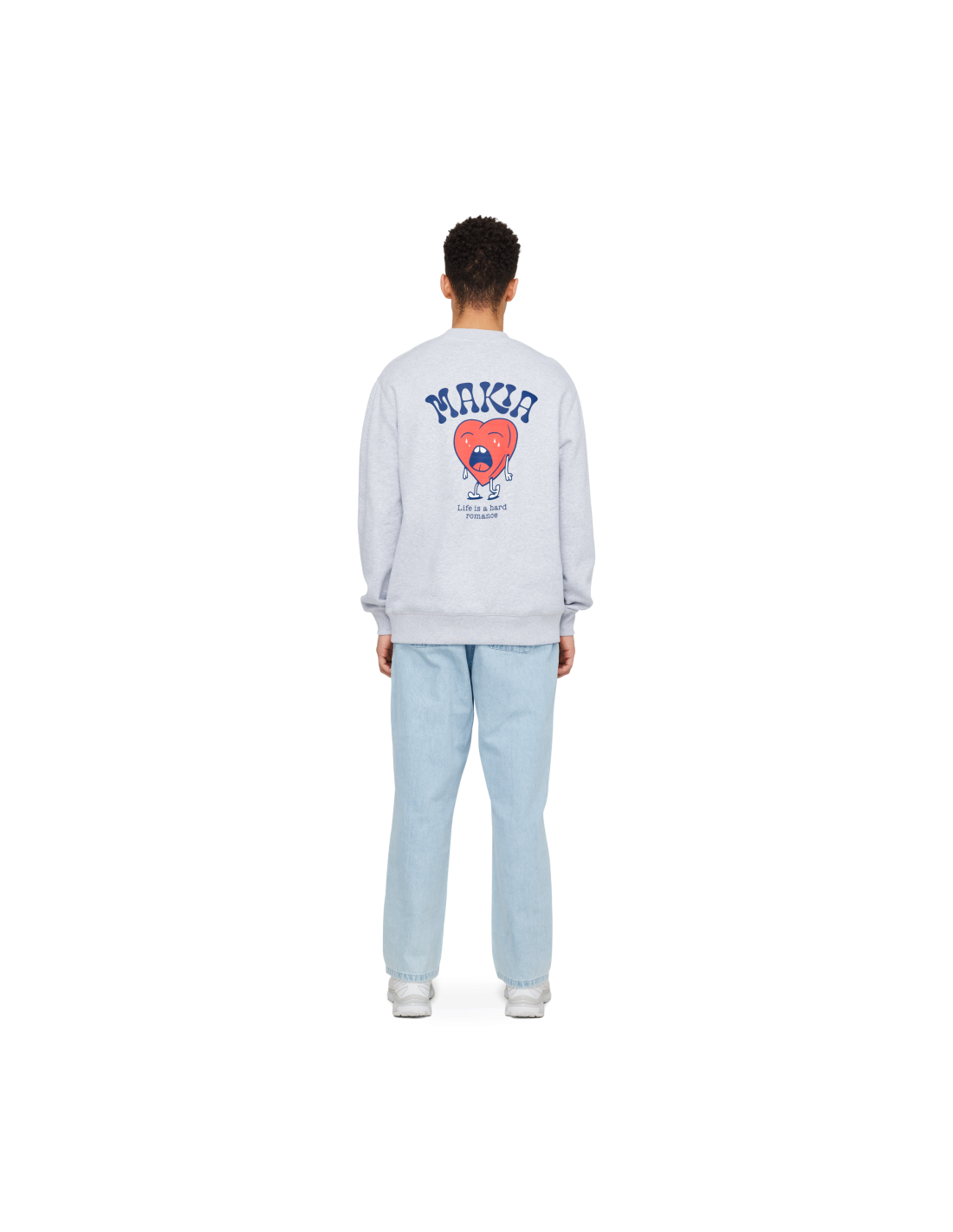 Sudadera Makia Heartache gris claro