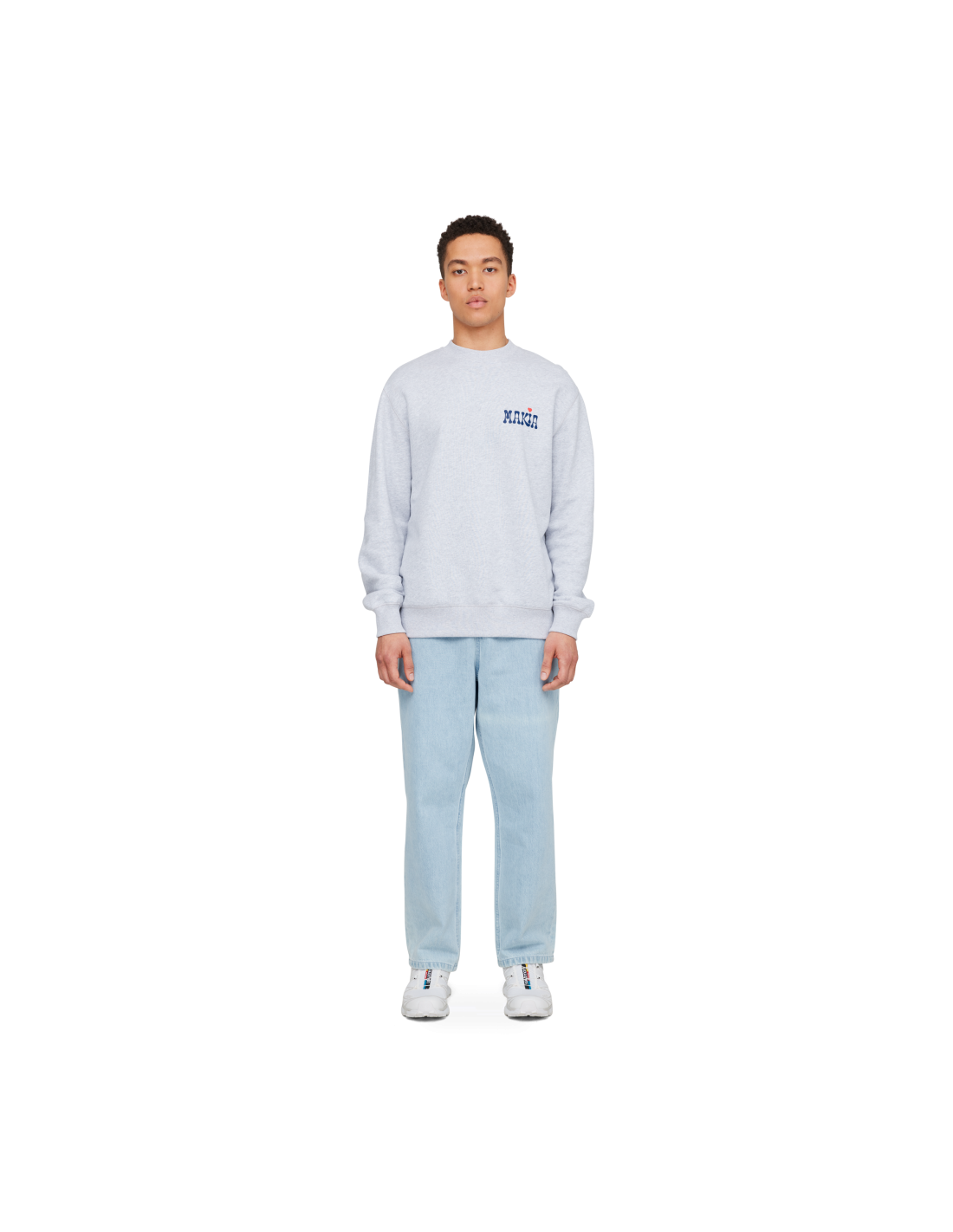 Sudadera Makia Heartache gris claro