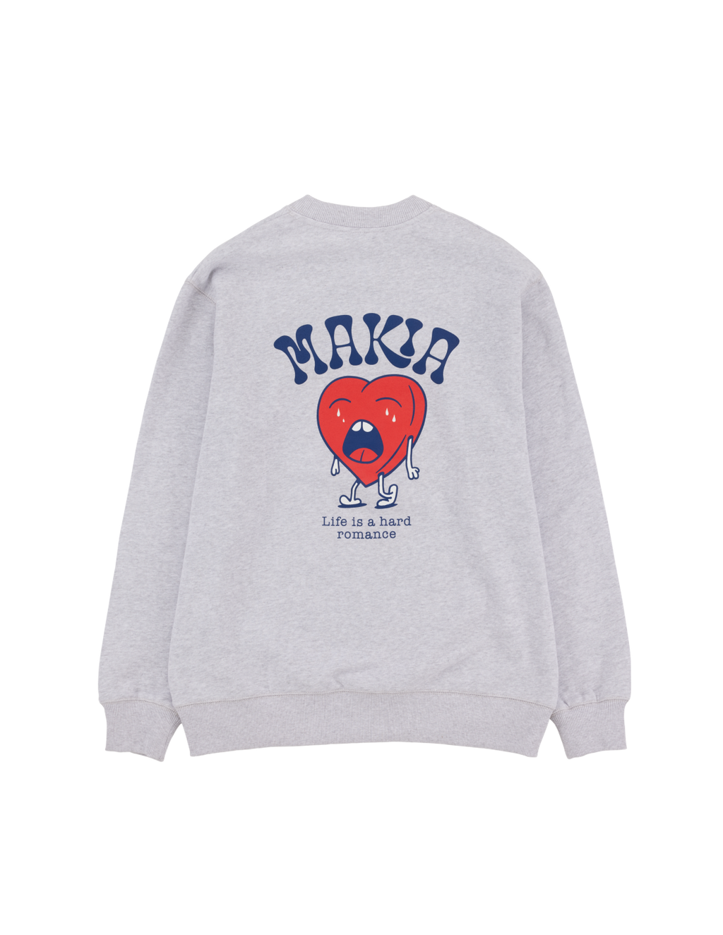 Sudadera Makia Heartache gris claro