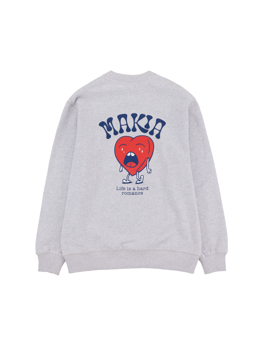Sudadera Makia Heartache gris claro