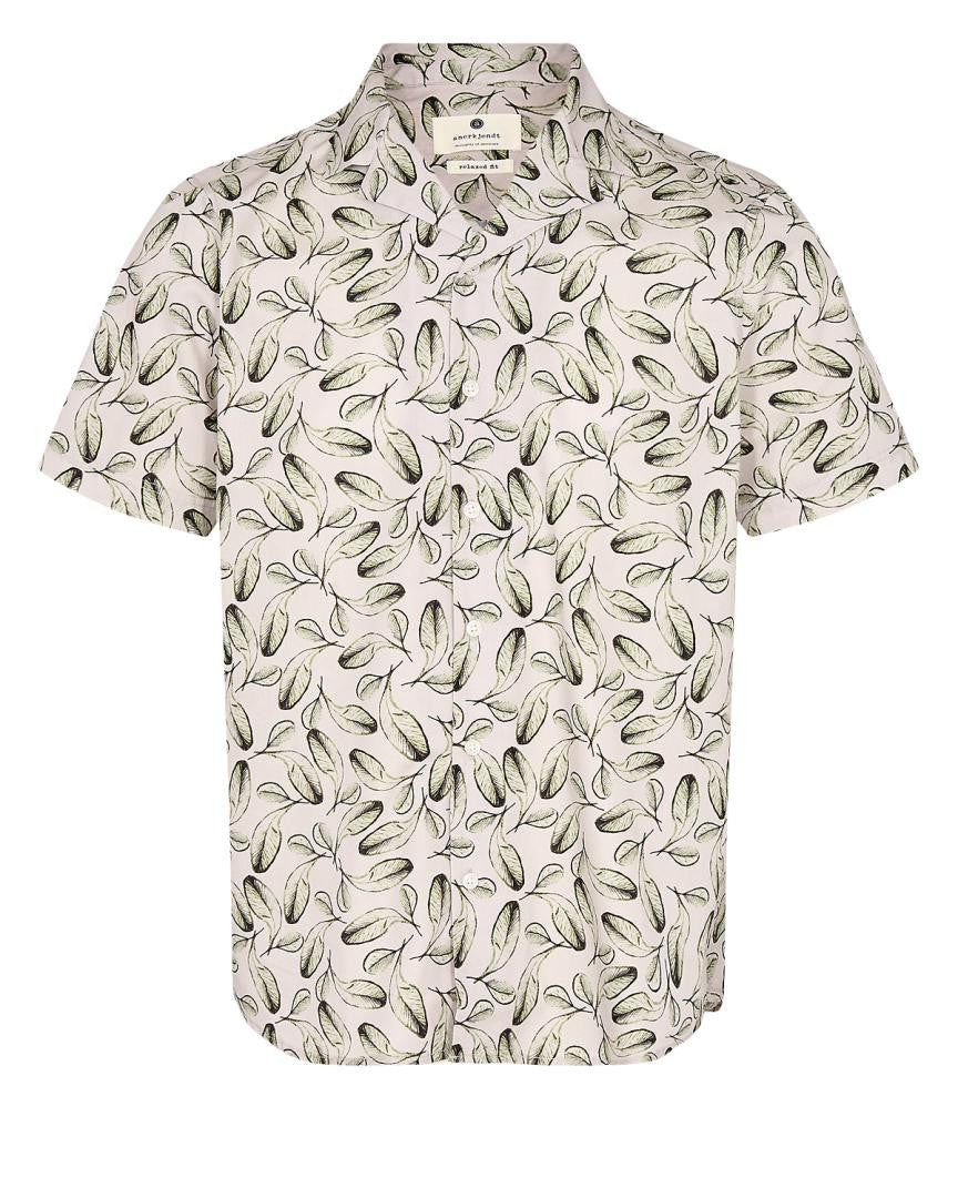 Camisa Anerkjendt Akleo Poplin AOP Tofu