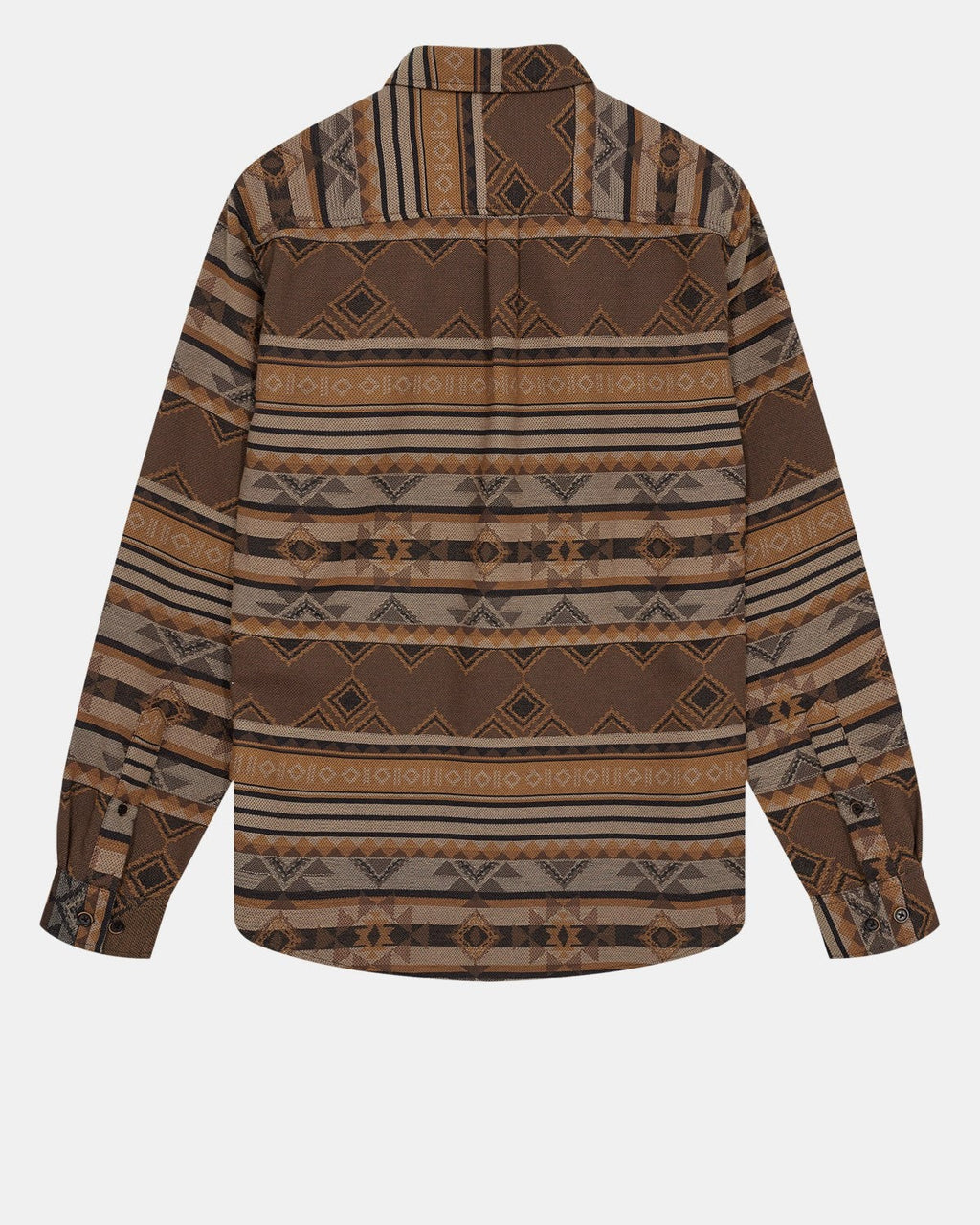 Camisa Anerkjendt Aklouis Jacquard Shirt Chocolate Brown