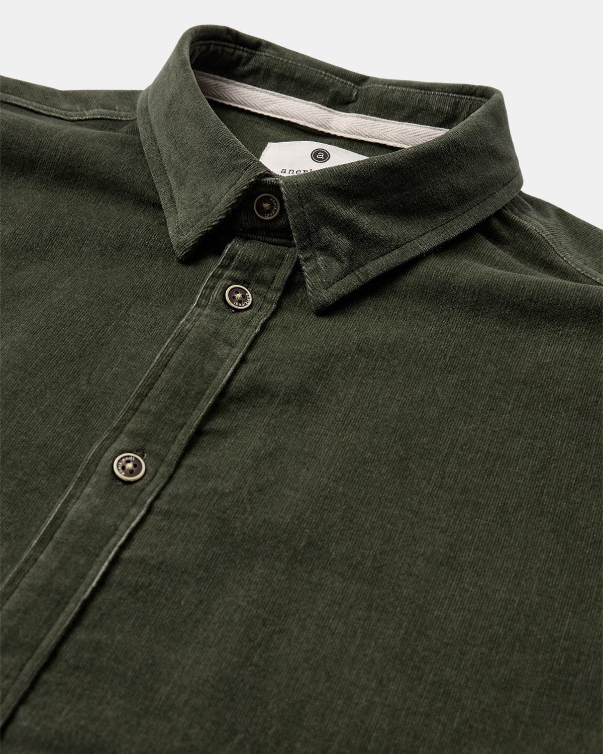 Camisa Anerkjendt Akleif Solid Cord Shirt Forest Night
