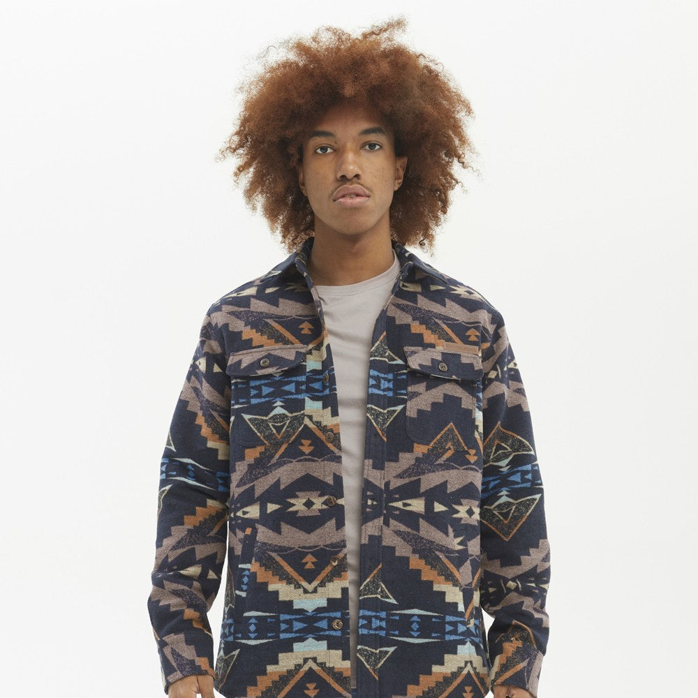 Camisa Hydroponic Goleta Navy Aztec