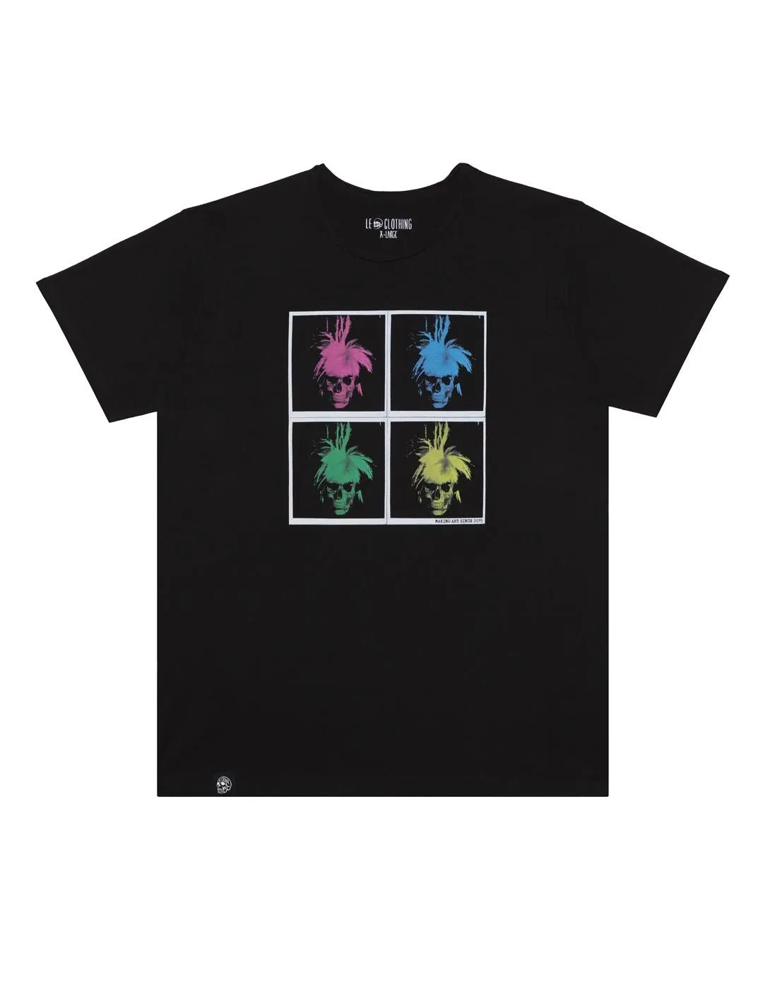 Camiseta Le Crane Warhol Skull Negra Unisex