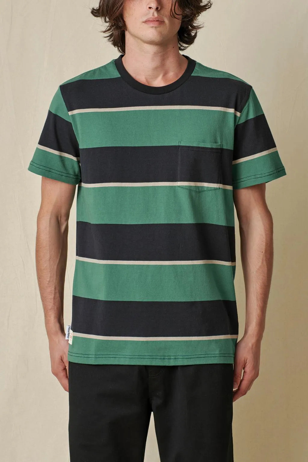 Camiseta Globe Bootleg Dreams Stripe Tee Sea