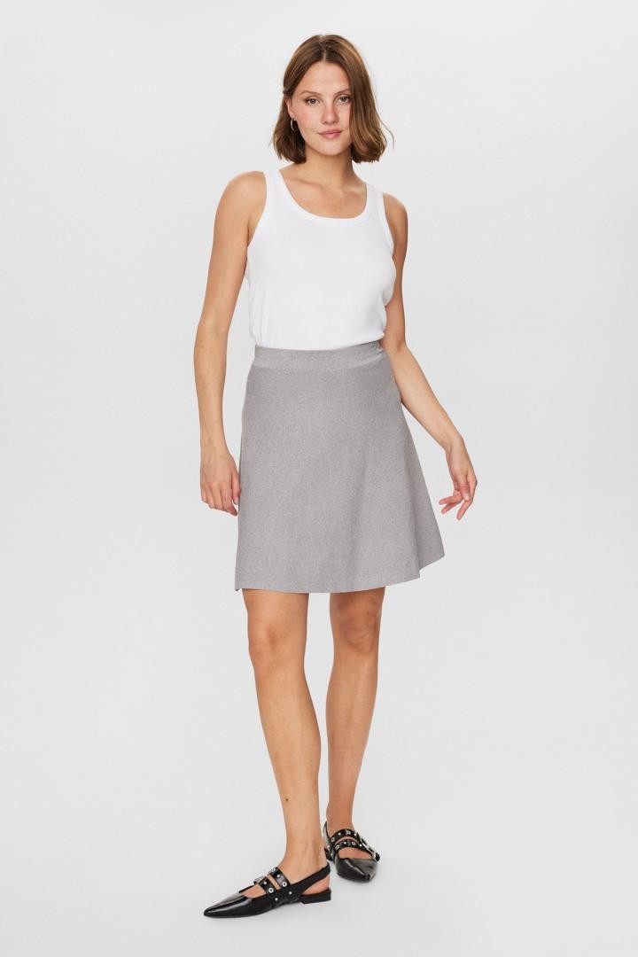 Falda Nümph Nulillypilly Skirt Light Grey Mel