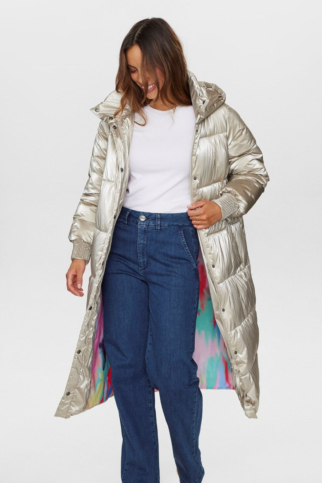 Abrigo Nümph Nukaro Champagne