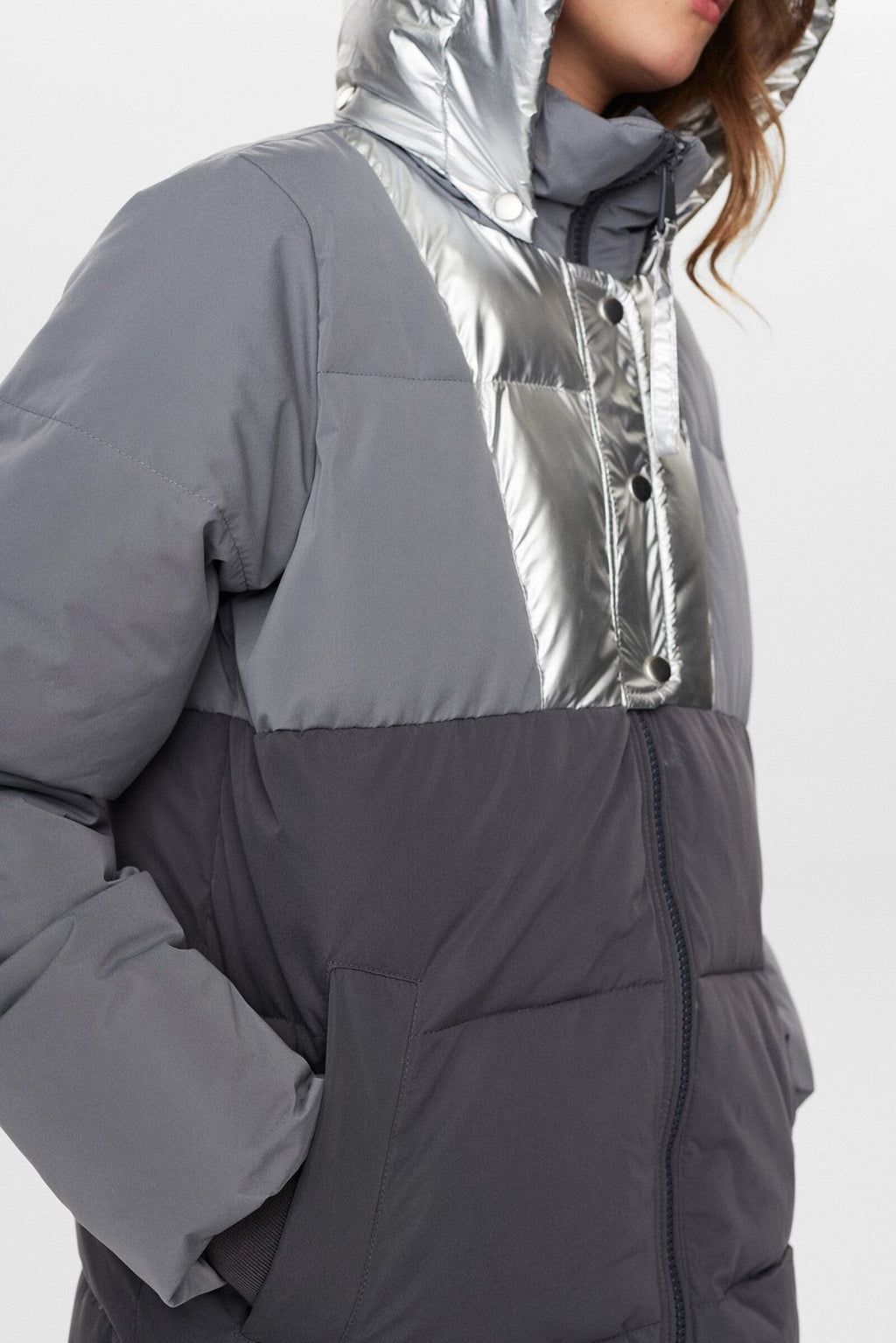 Abrigo Nümph Nutrisia New Jacket Asphalt