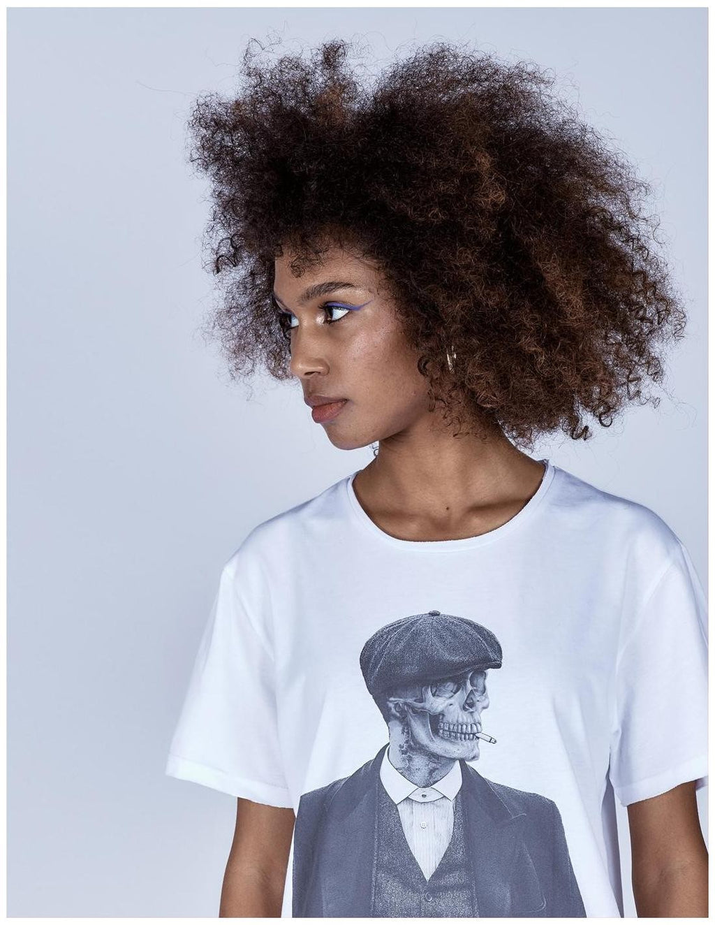 Camiseta Le Crane Peaky Skull Blanco