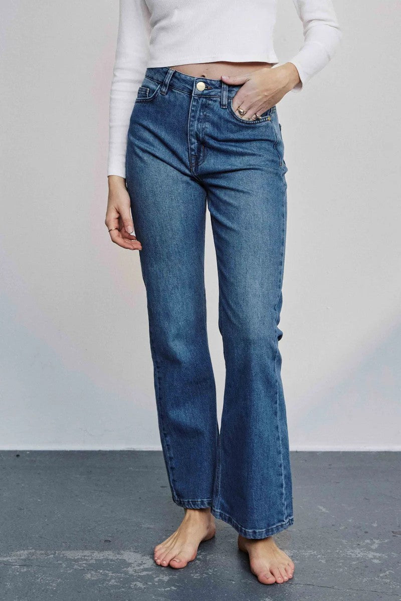 Pantalones Nümph Nulondon Jeans Short Medium Washed Blue Denim