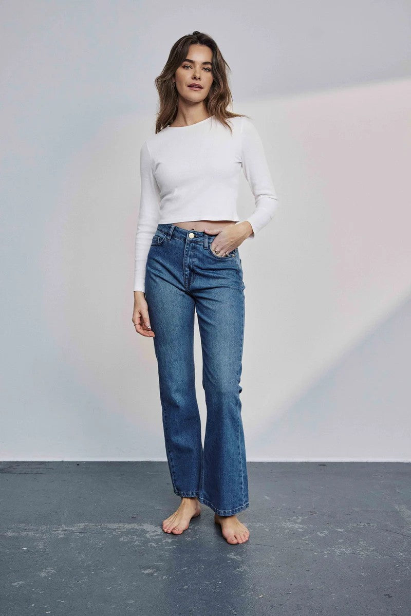 Pantalones Nümph Nulondon Jeans Short Medium Washed Blue Denim