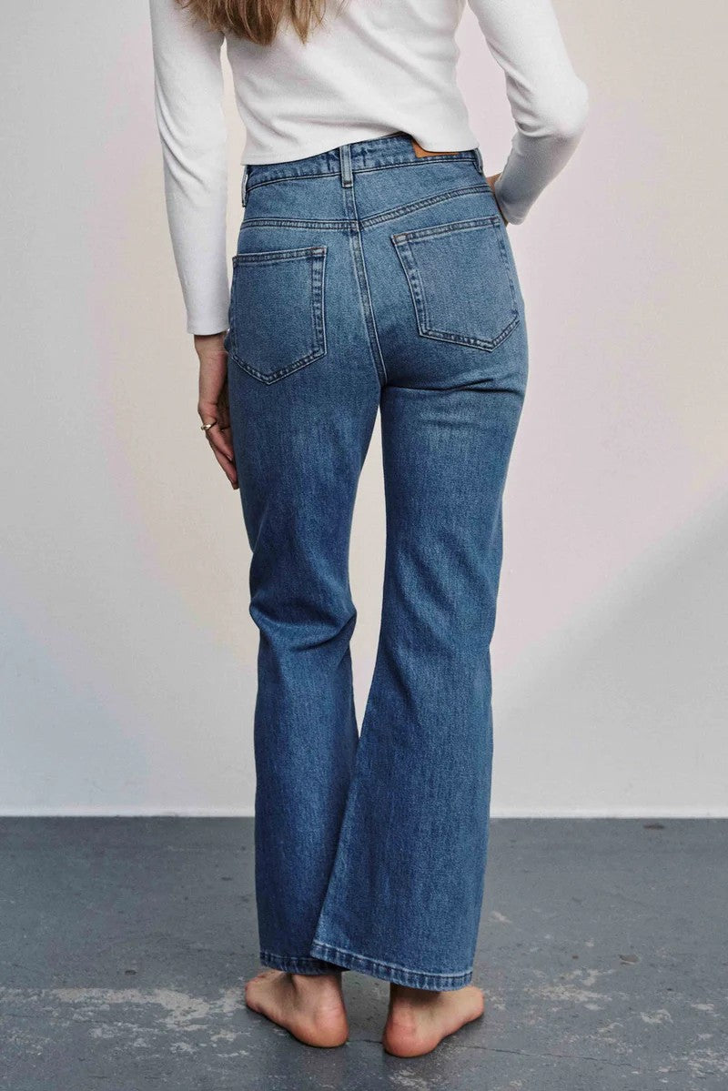 Pantalones Nümph Nulondon Jeans Short Medium Washed Blue Denim