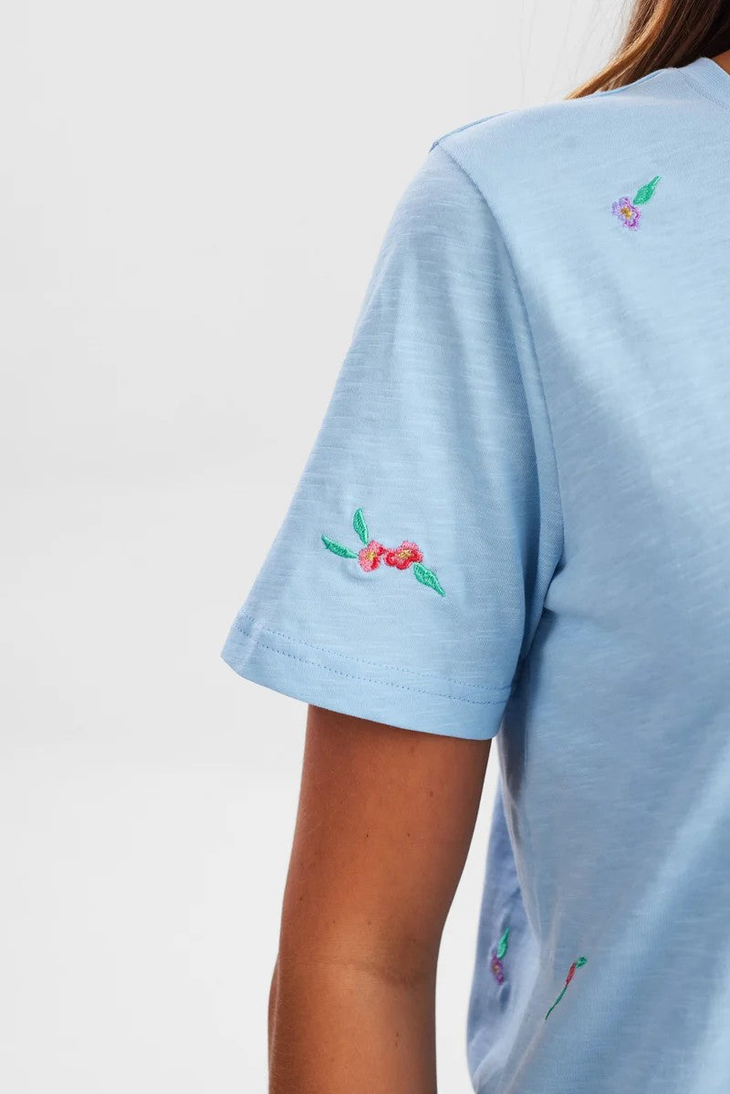 Camiseta Nümph Nusuis T-Shirt Cerulean