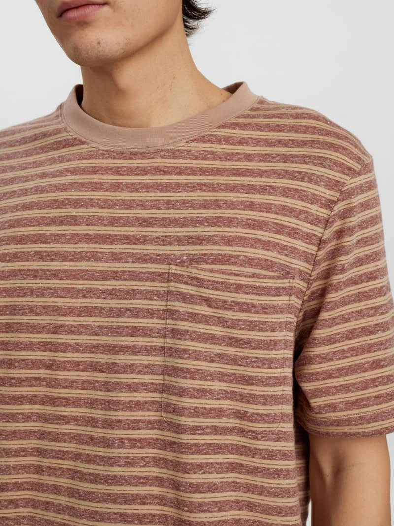 Camiseta Anerkjendt Akkikki Stripe tee Auburn