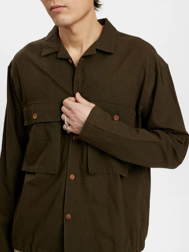 Camisa Anerkjendt Akotto Overshirt Forest Night