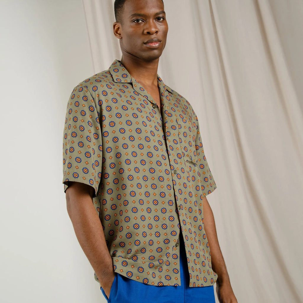 Camisa Dedicated Marstrand Medallion Dusty Green
