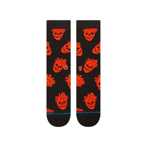 Calcetines Stance Fallin In Skull Crew Socks Black