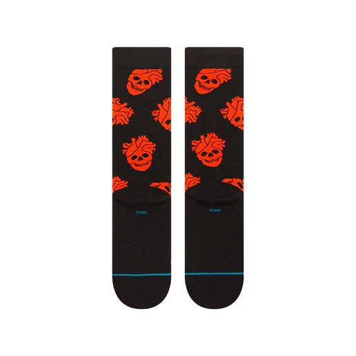 Calcetines Stance Fallin In Skull Crew Socks Black