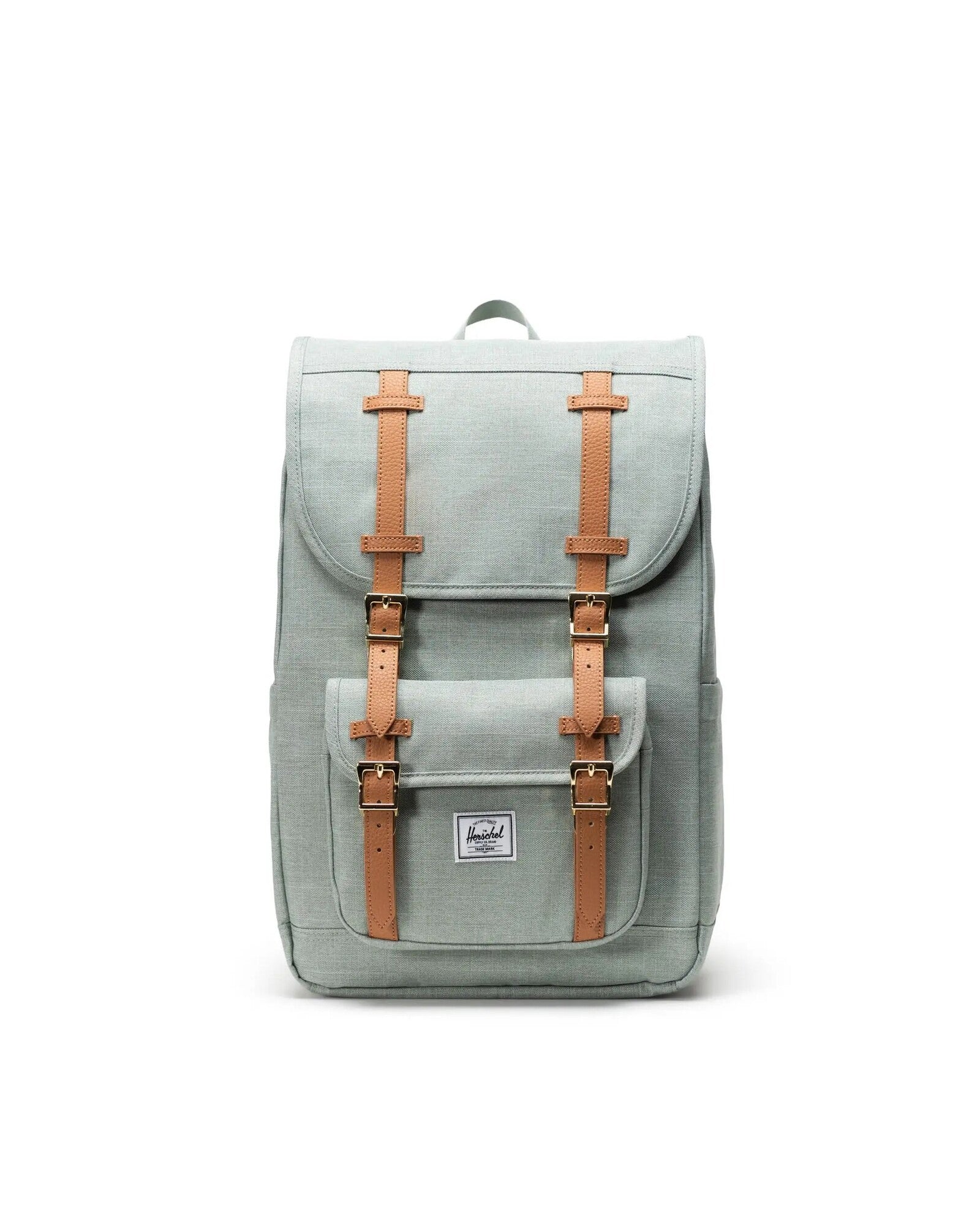 Mochila Herschel Little America Mid Volume Iceberg Green Crosshatch