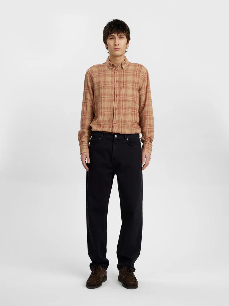 Pantalones Anerkjendt Akjanic Garment Dyed Pants Dark Grey