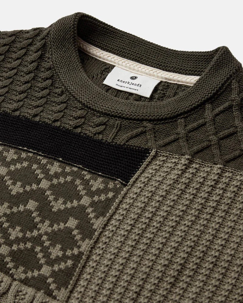 Jersey Anerkjendt Aksune Patchwork Verde oscuro