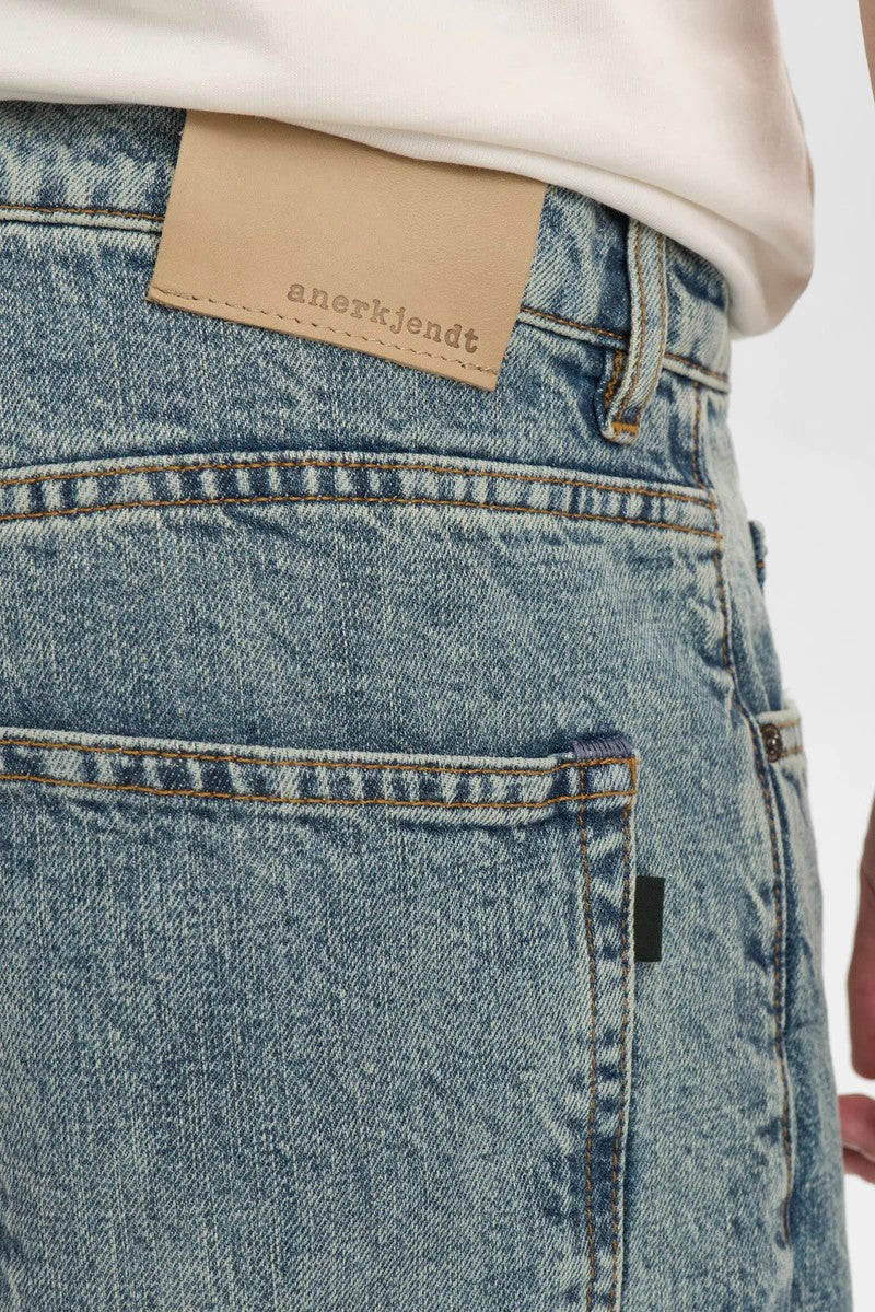 Pantalones Anerkjendt Akjonas Denim pants Medium blue Marble