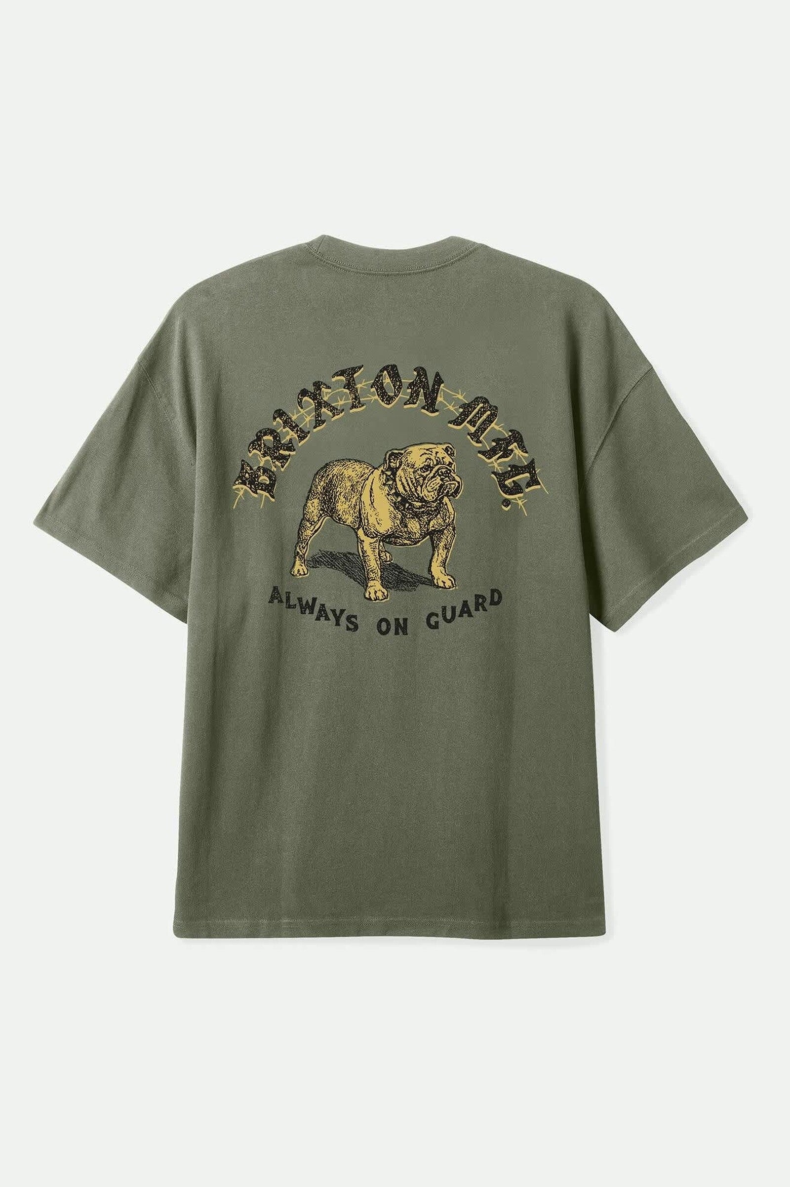 Camiseta Brixton Bauer Relaxed tee Verde oliva lavado clásico