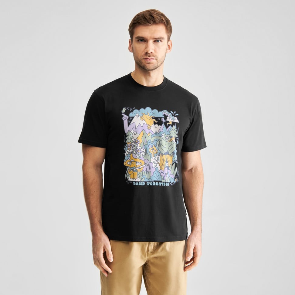 Camiseta Dedicated Stockholm Band Together Negro