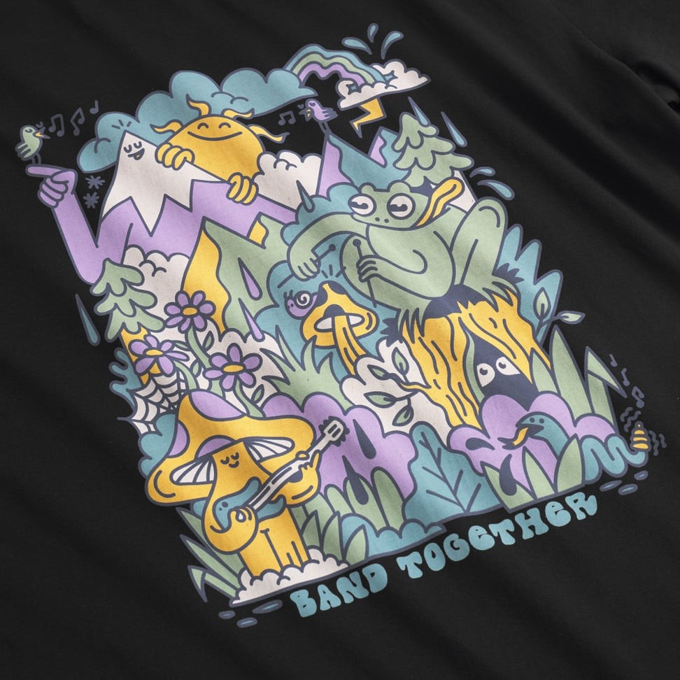 Camiseta Dedicated Stockholm Band Together Negro