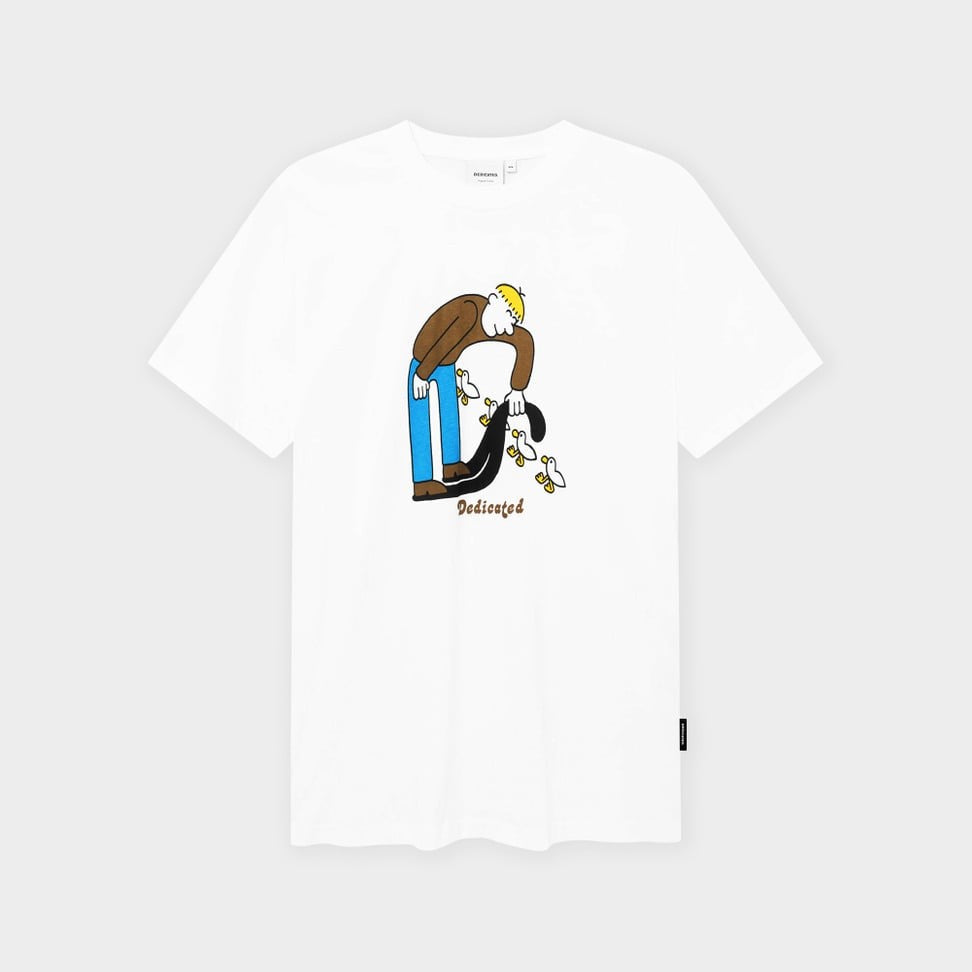 Camiseta Dedicated Stockholm Duck Friend Blanco