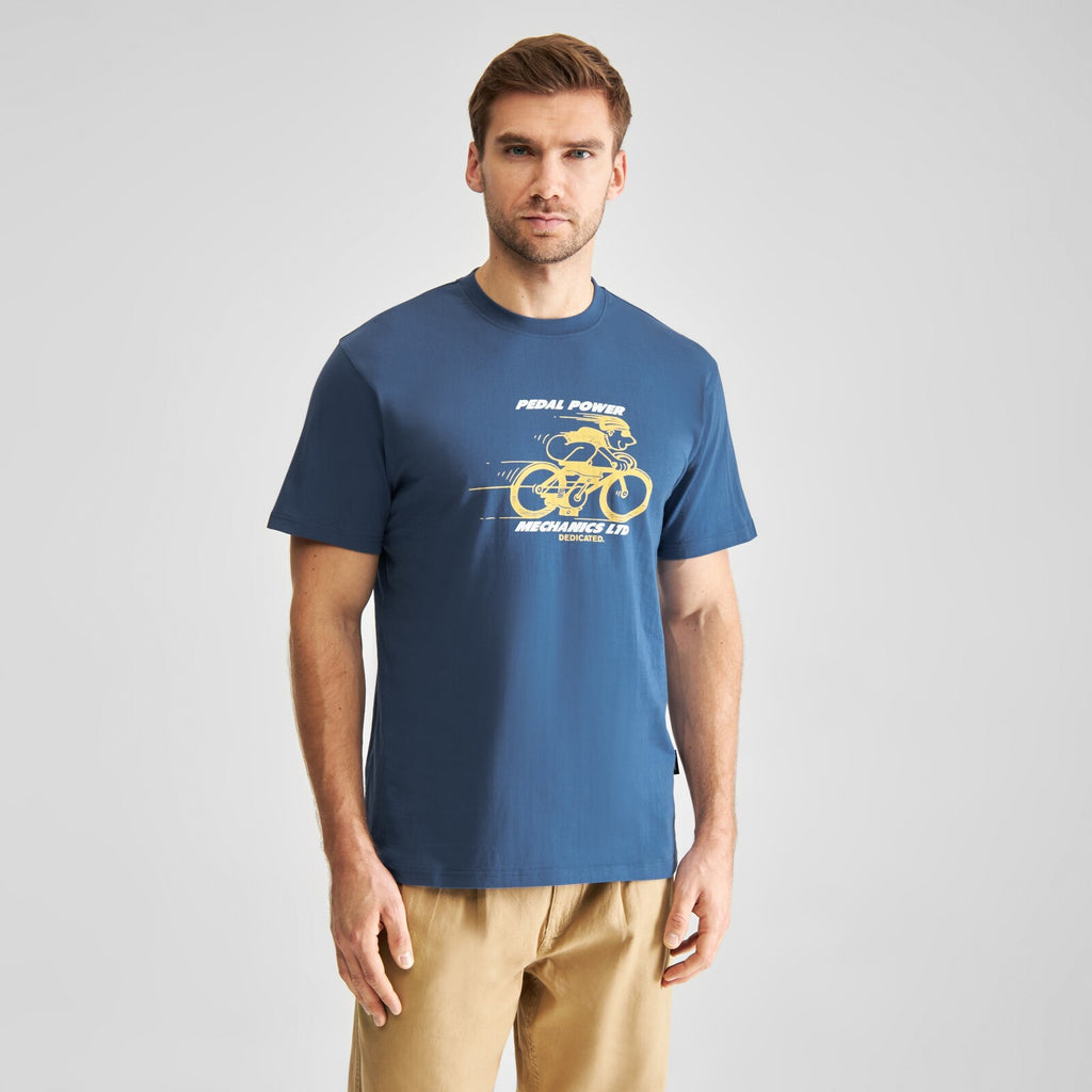Camiseta Dedicated Stockholm Pedal Power True Blue
