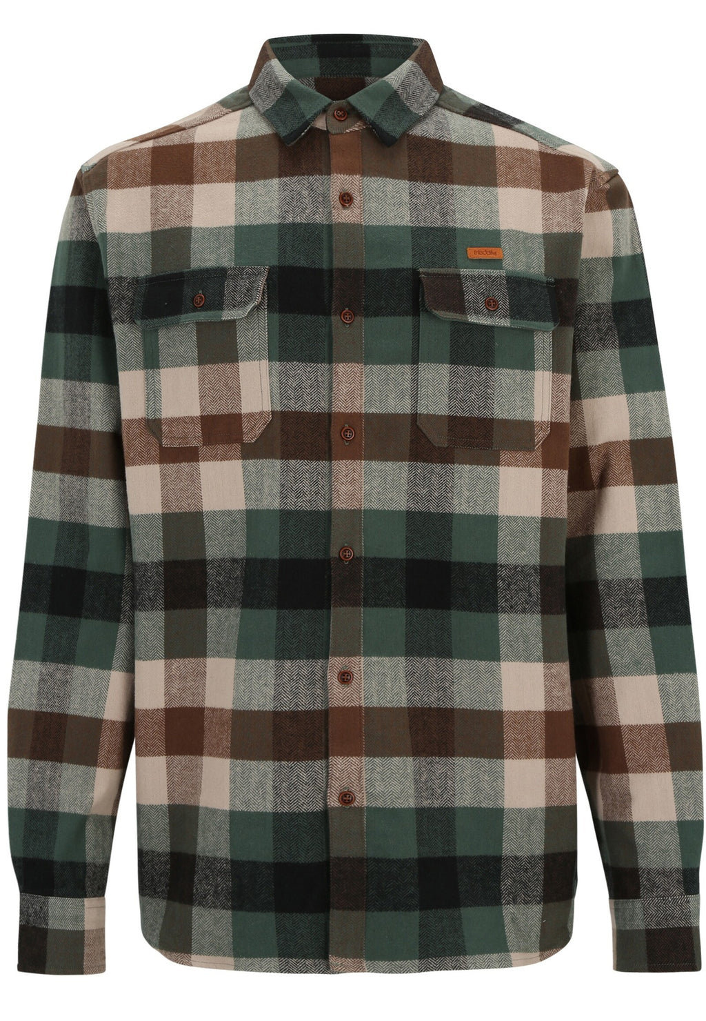 Camisa Iriedaily Lumber Fella Shirt Jungle Green