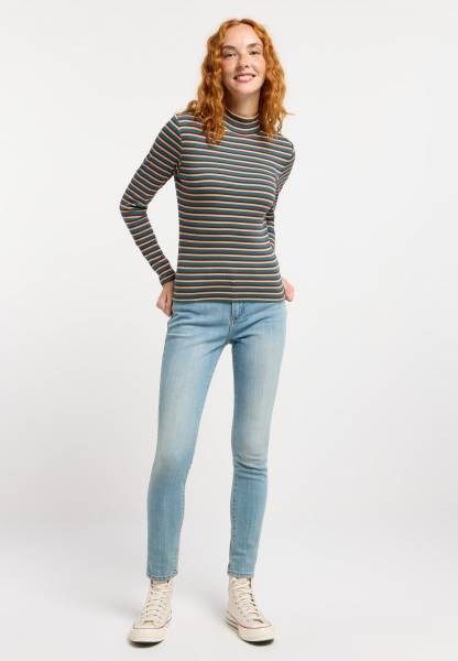 Camiseta Ragwear Janelle Long Stripes Ocean Green