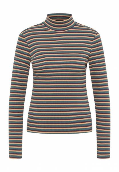 Camiseta Ragwear Janelle Long Stripes Ocean Green