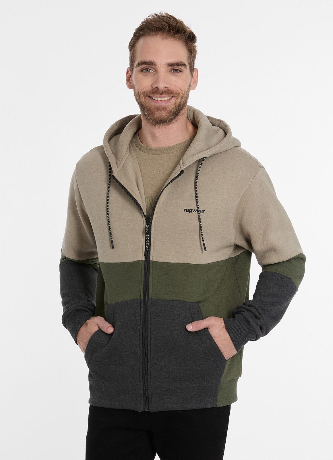 Sudadera Ragwear Blocky Dust Olive