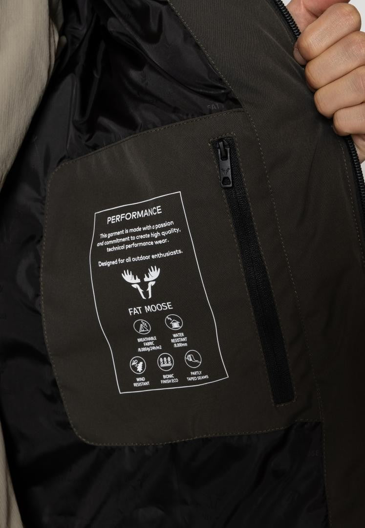 Chaqueta Fat Moose Jamison Quilt Mix Negra