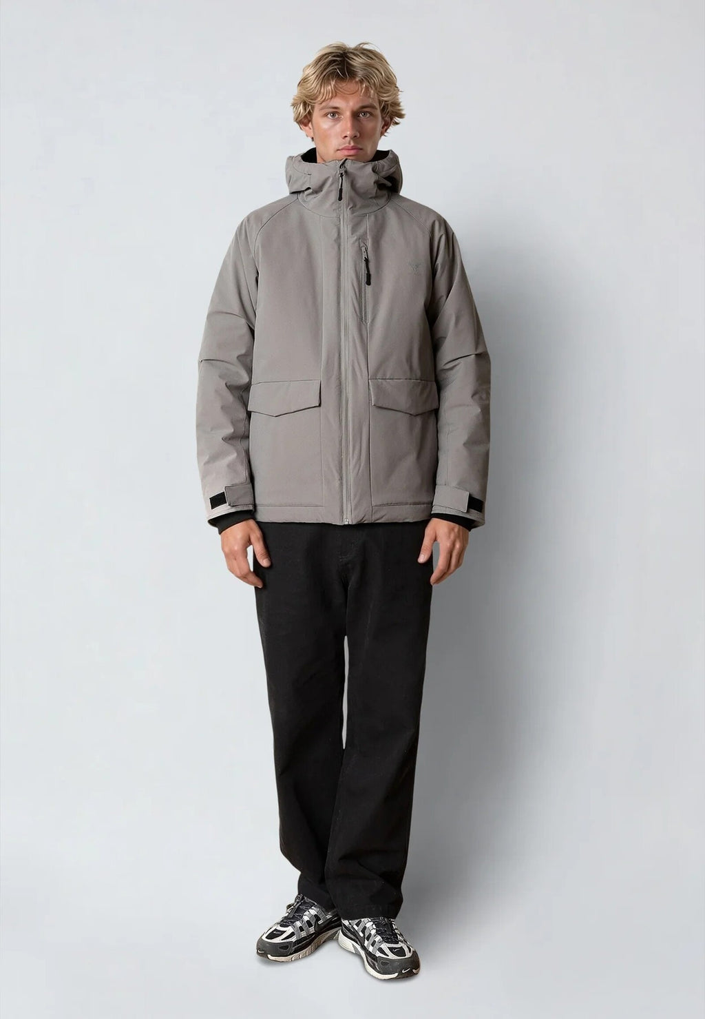 Chaqueta Impermeable Fat Moose Dominik Gris Claro