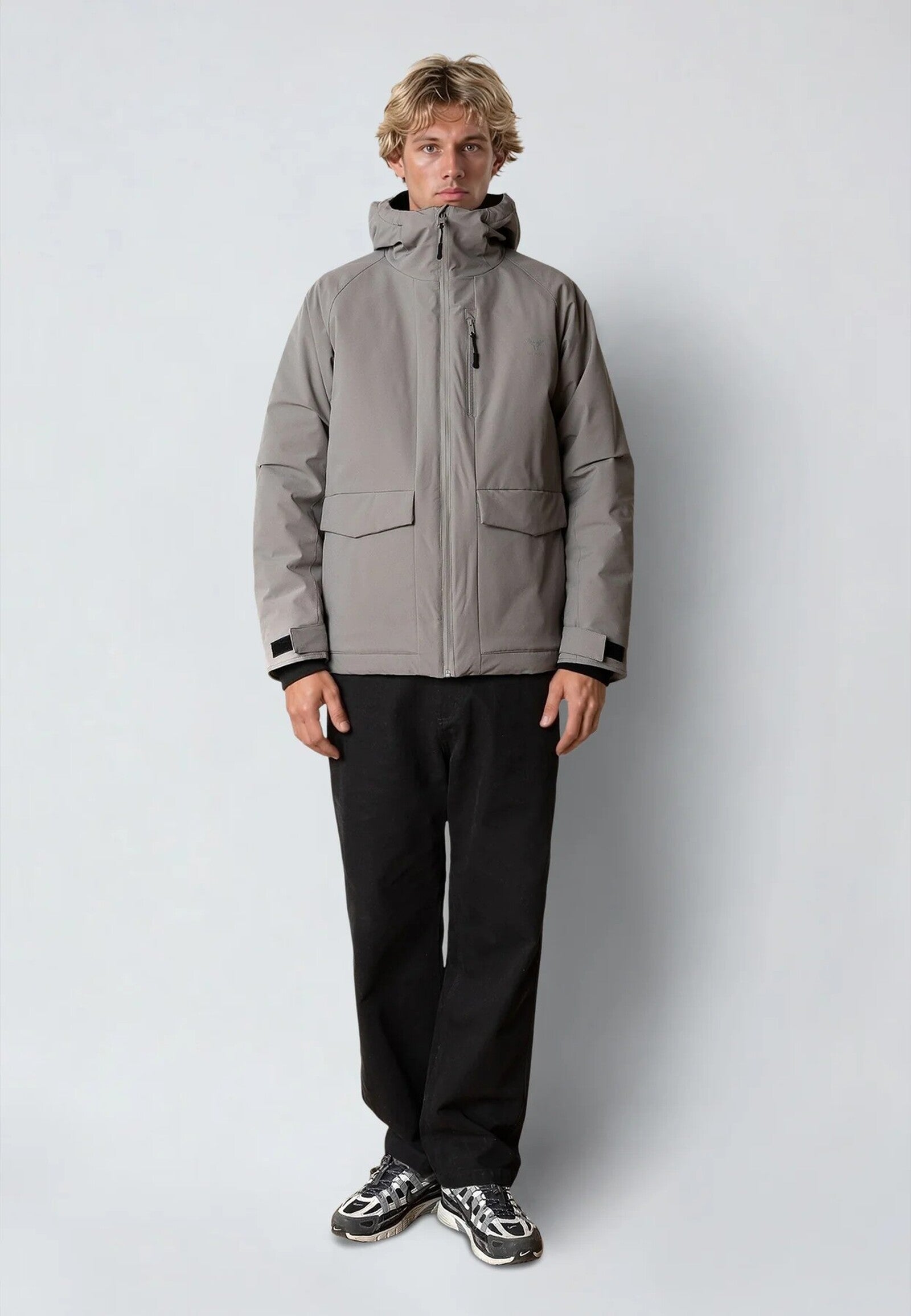 Chaqueta Impermeable Fat Moose Dominik Gris Claro