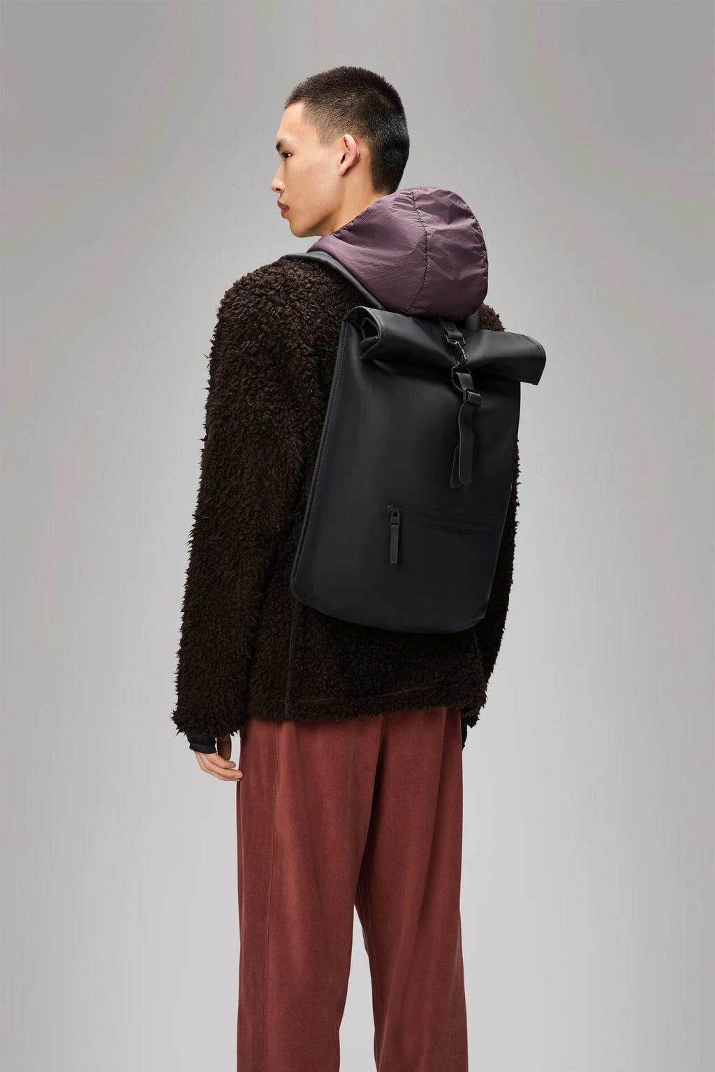 Mochila RAINS Rolltop Rucksack W3 Negra