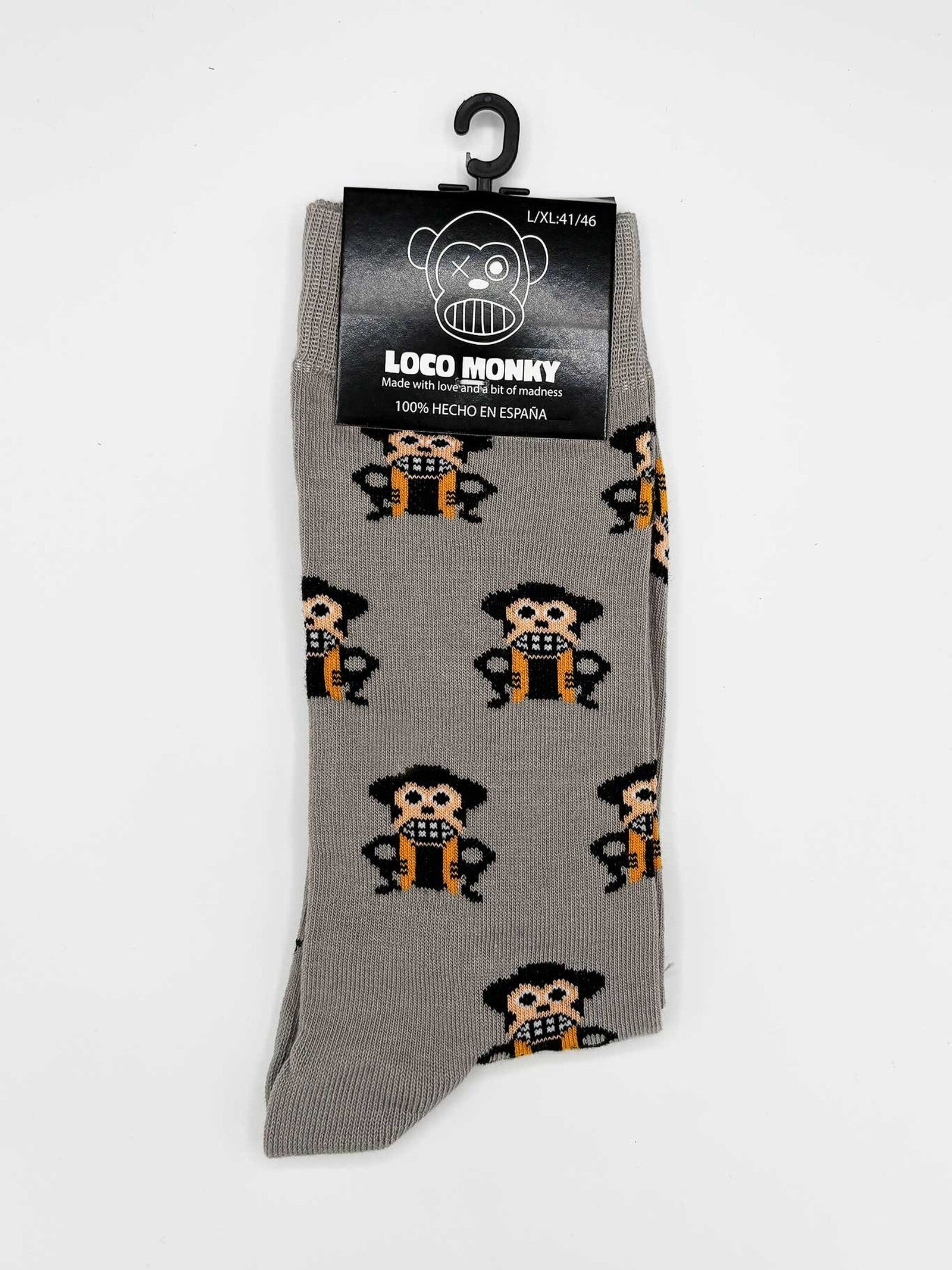 Calcetines Loco Monky Monos Gris