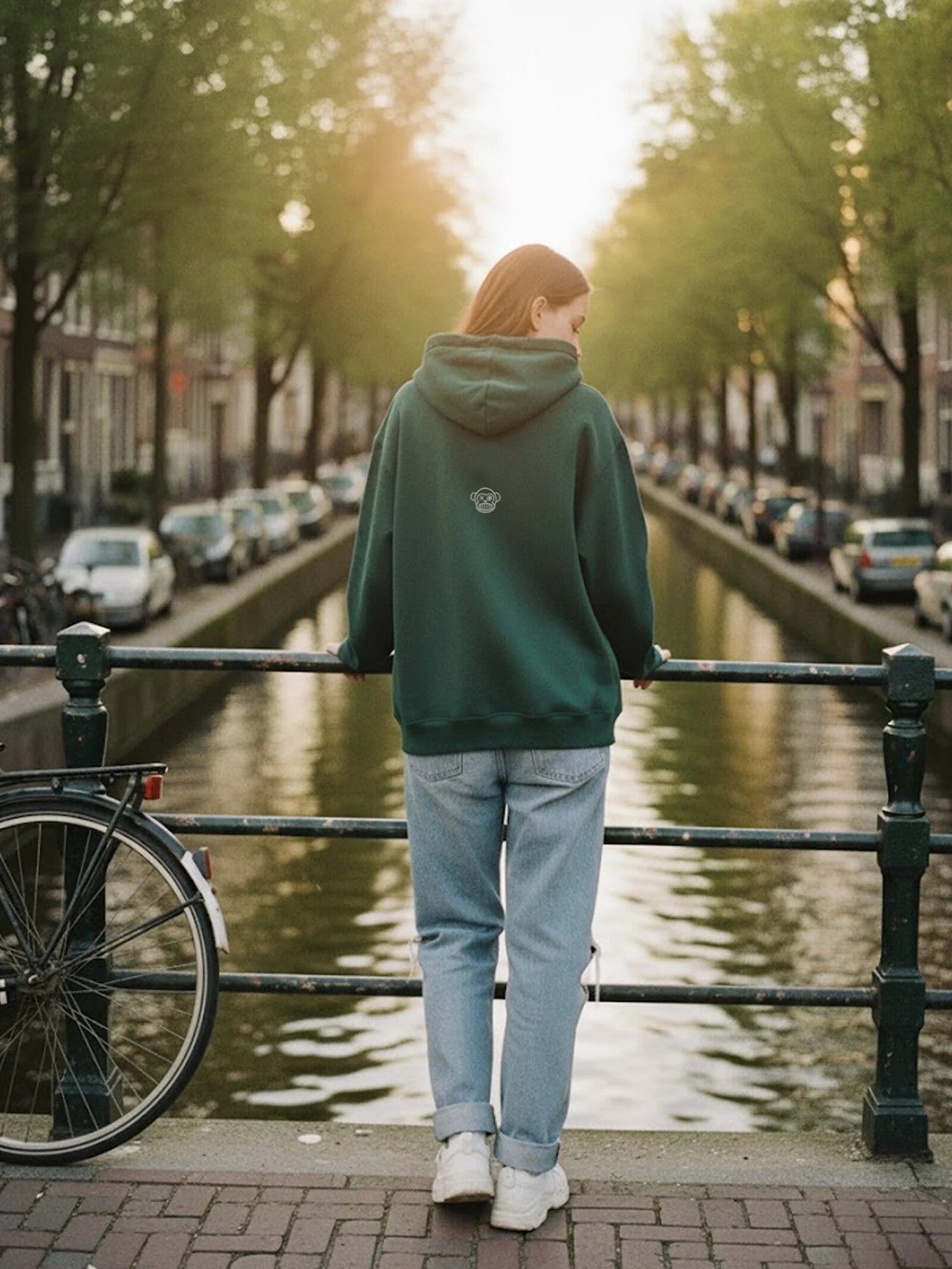 Sudadera Loco Monky Bendita Locura Verde oscuro